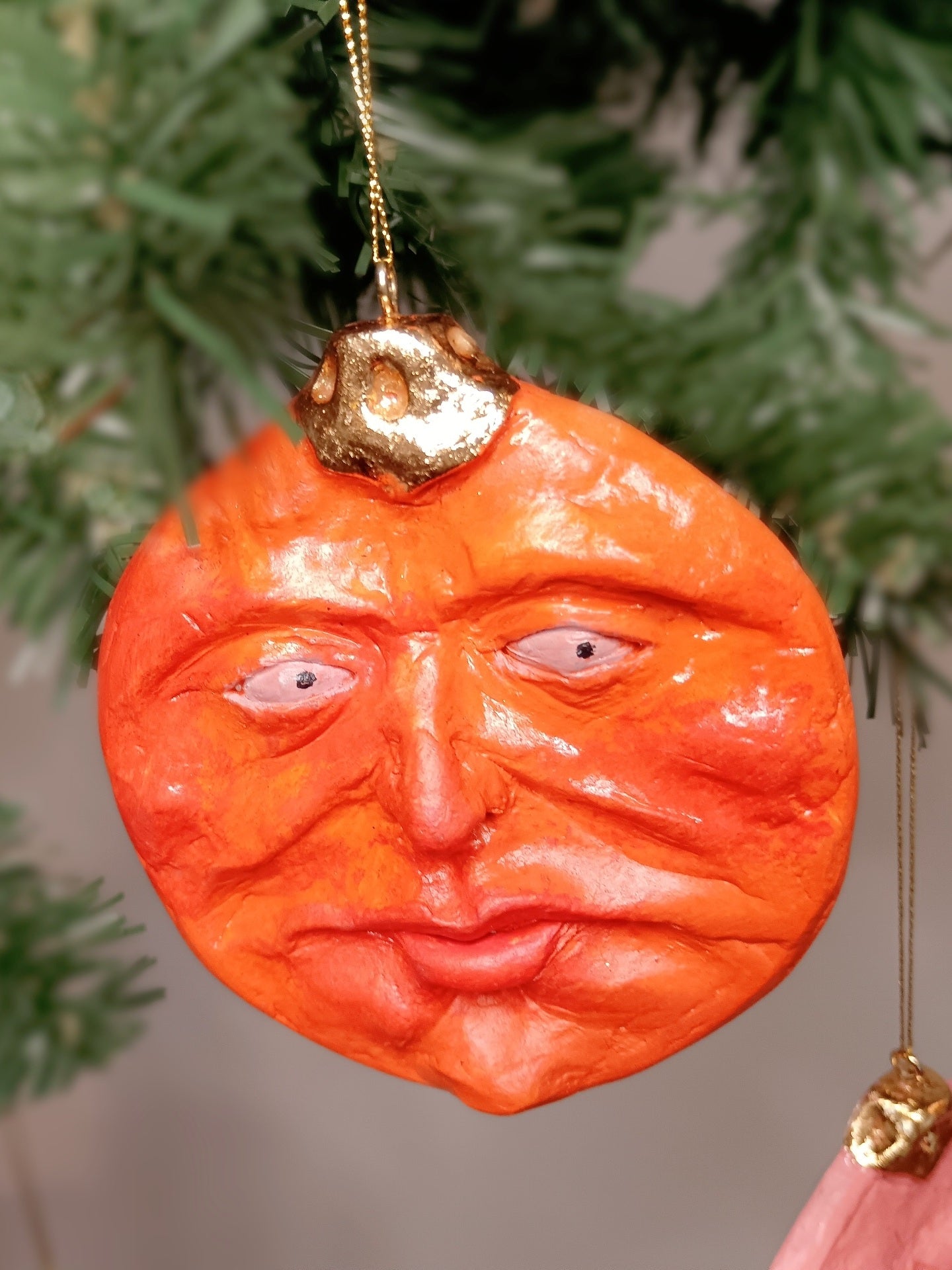 handmade clay Christmas bauble 