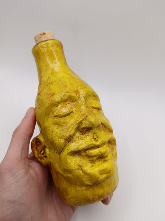Happy Yellow Bottle Vase