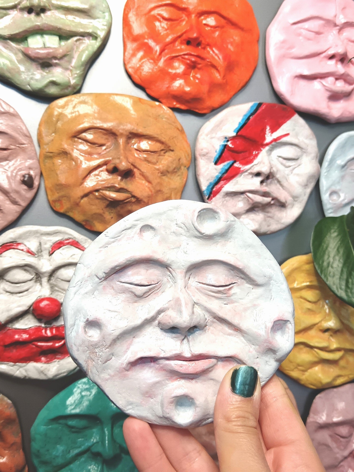 Clay Face Fridge Magnets