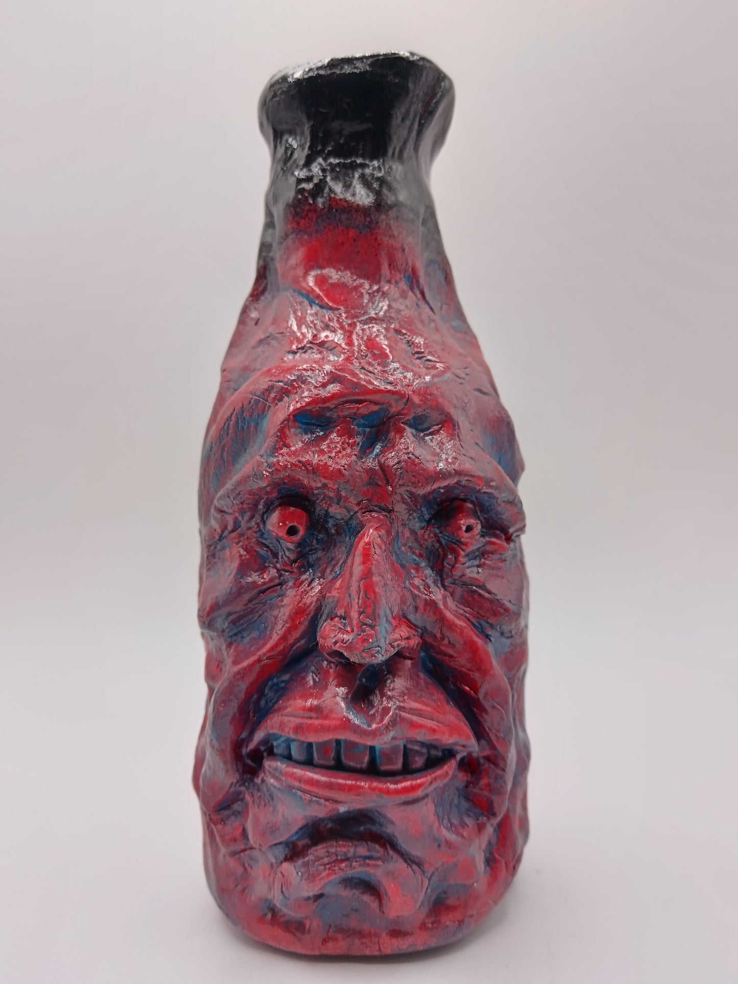 Red Demon Face Vase