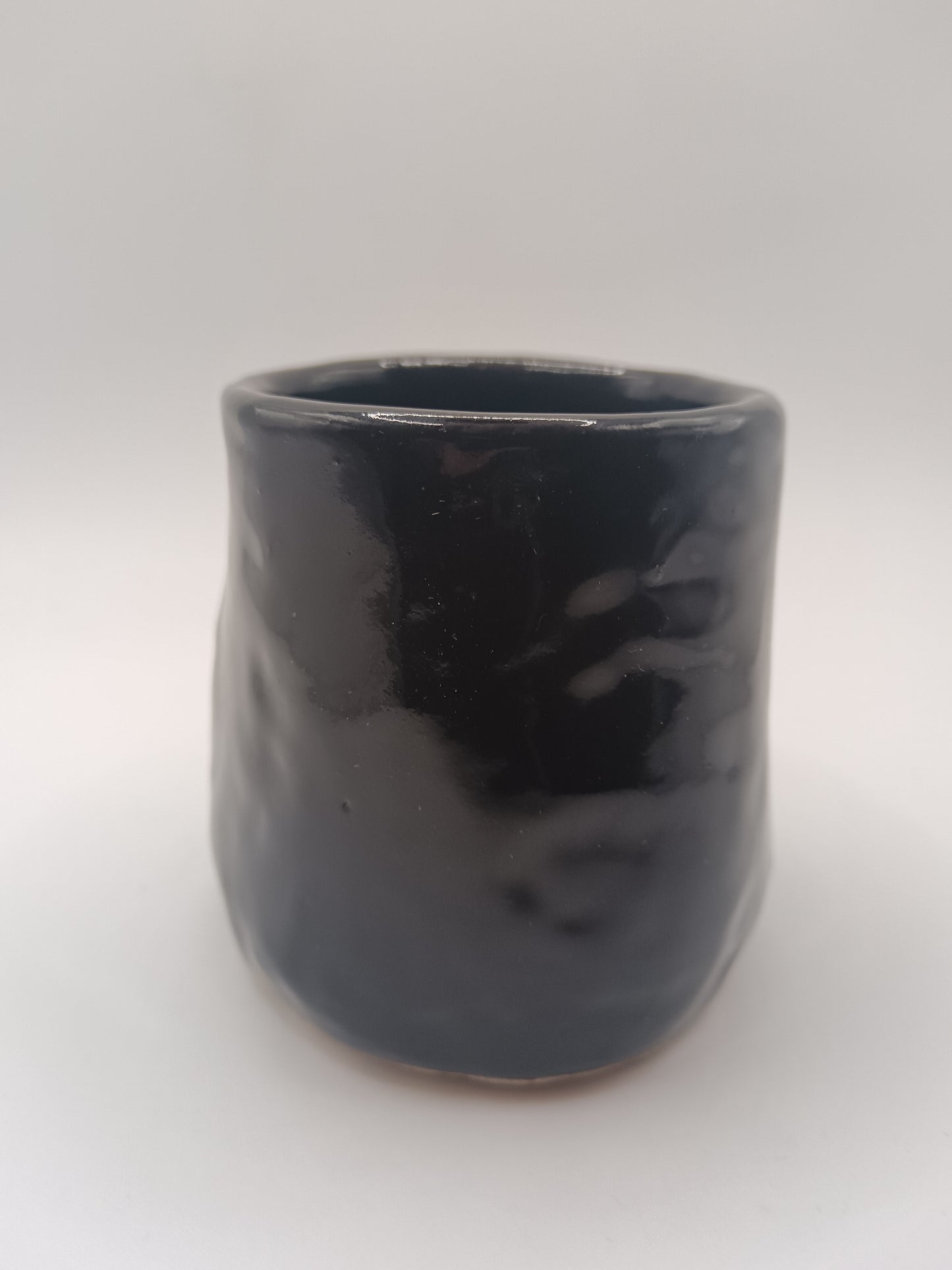 Black Ceramic Face Tumbler