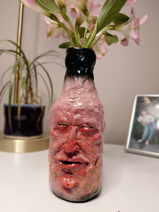 Creepy Side-Eye Face Vase