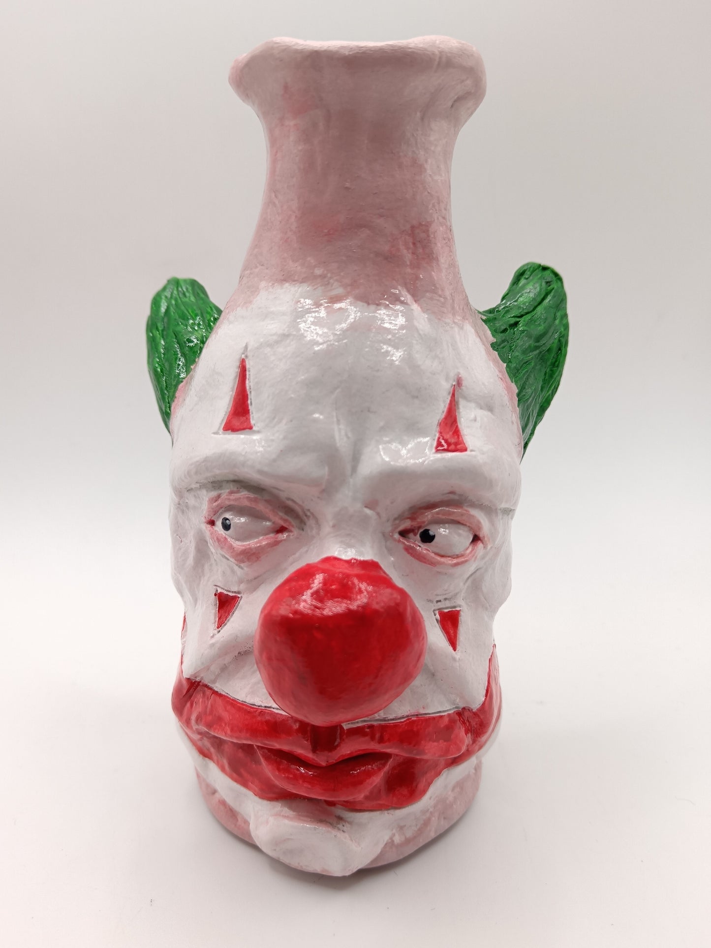 THE INQUISITIVE CLOWN - Hand Sculpted Face Vase