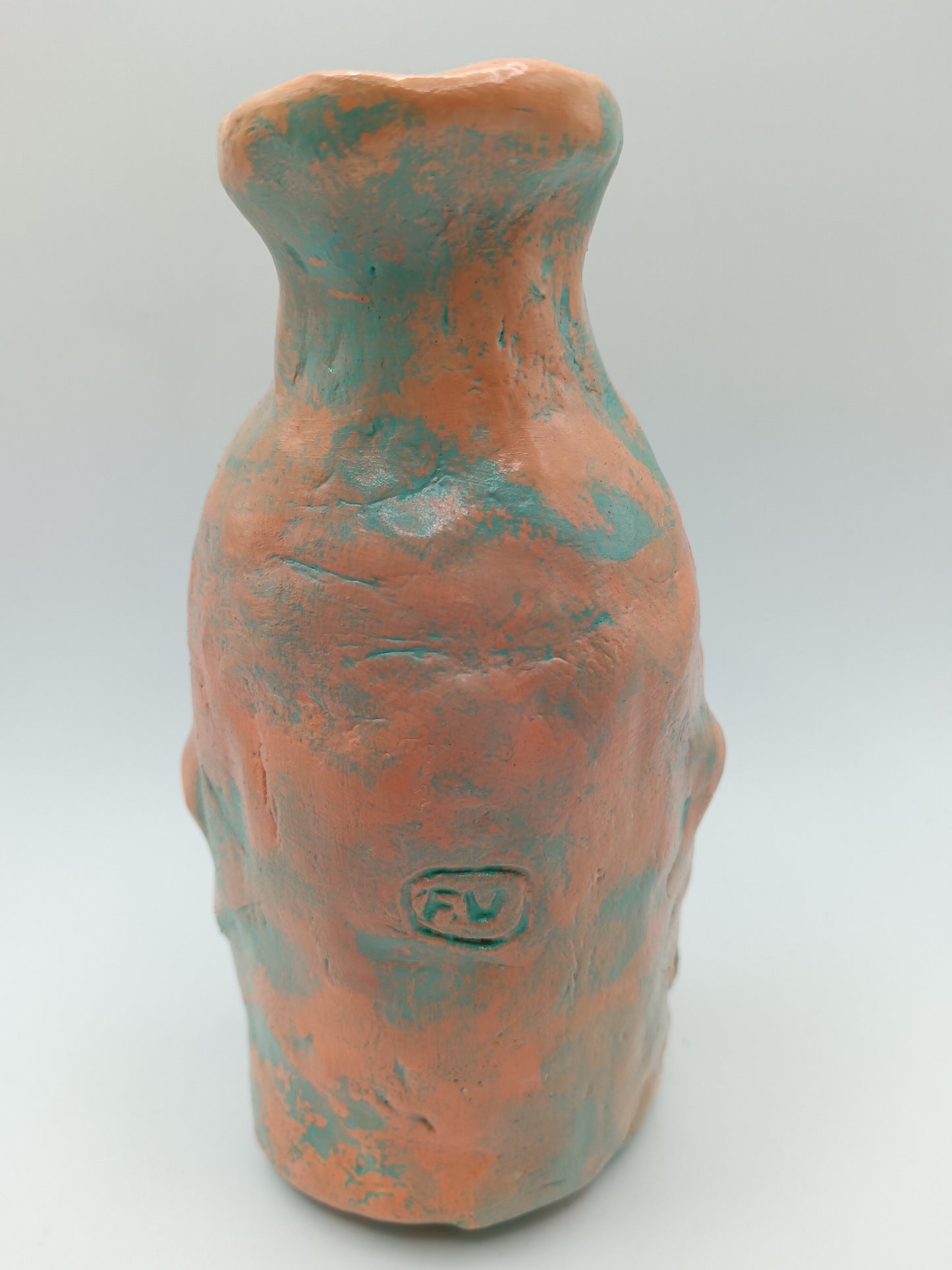 PASTEL DAVE - Hand Sculpted Clay Face Vase