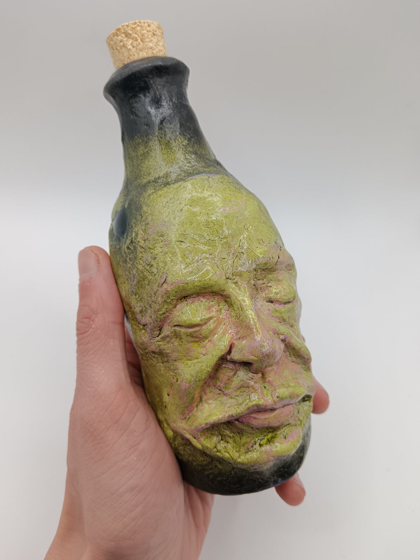 Grumpy Face Decorative Bottle Vases