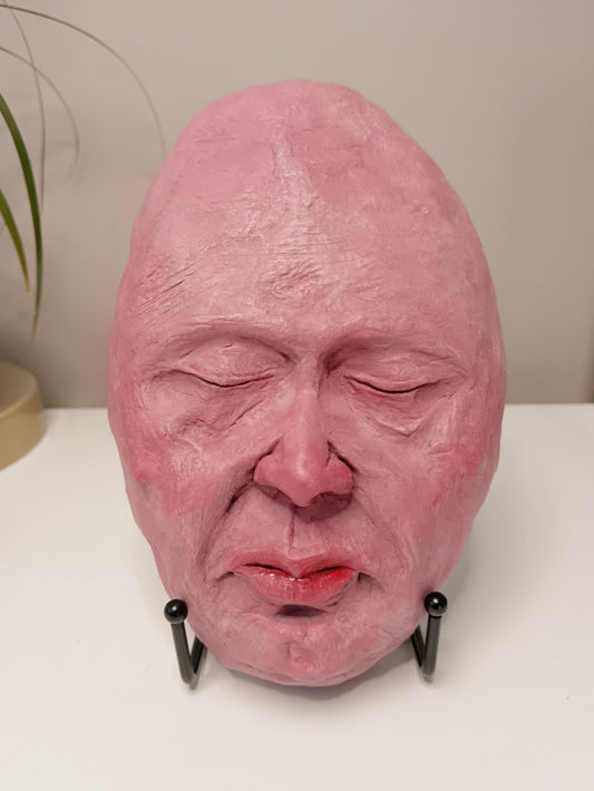 Francis Underwater hand sculpted egghead sculpture, home setting