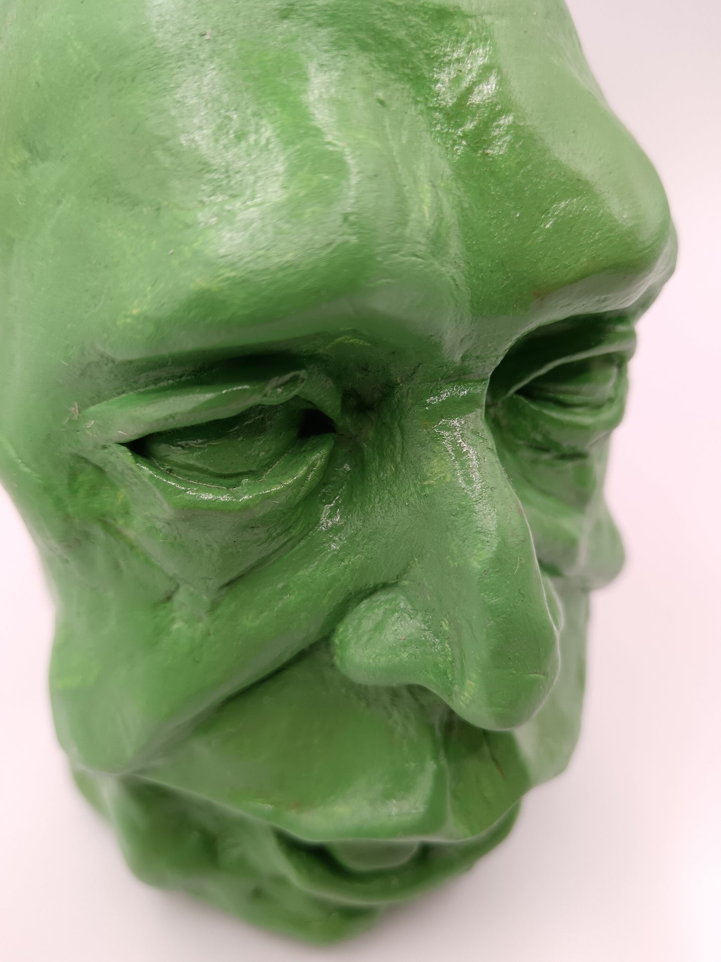THE GREEN MAN - Hand Sculpted Face Vase