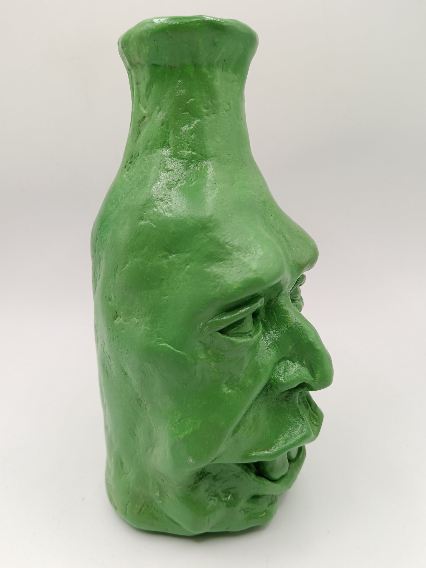 THE GREEN MAN - Hand Sculpted Face Vase