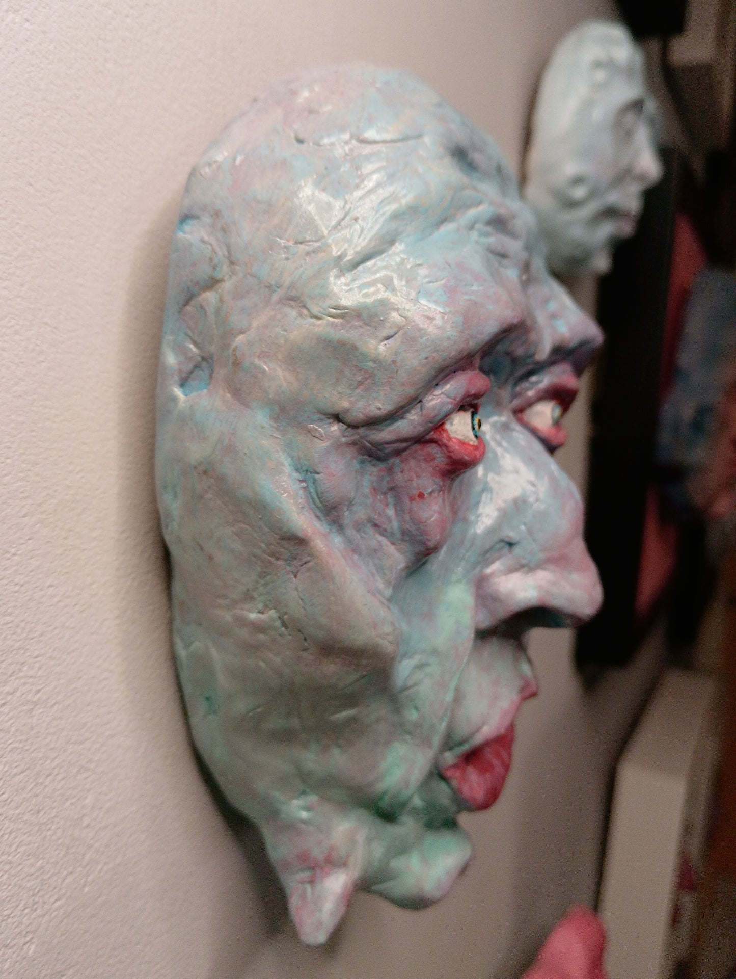 POUT MONSTER Wall Ornament Sculpture