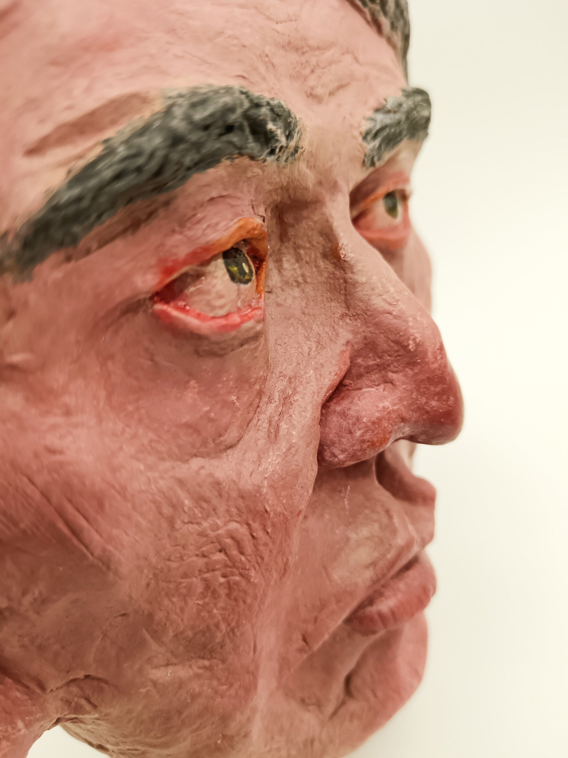 male clay sculpture  close up