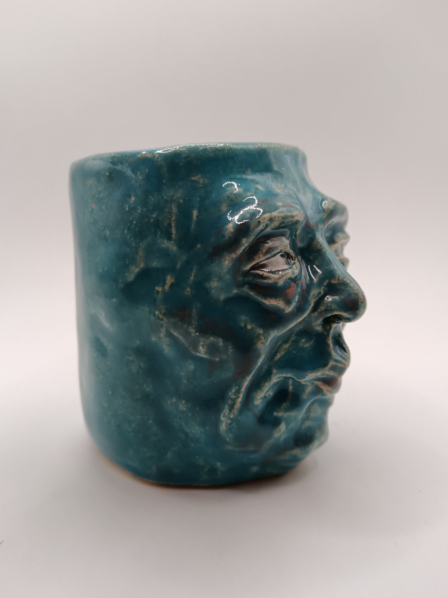 Faded Denim Blue Face Tumbler