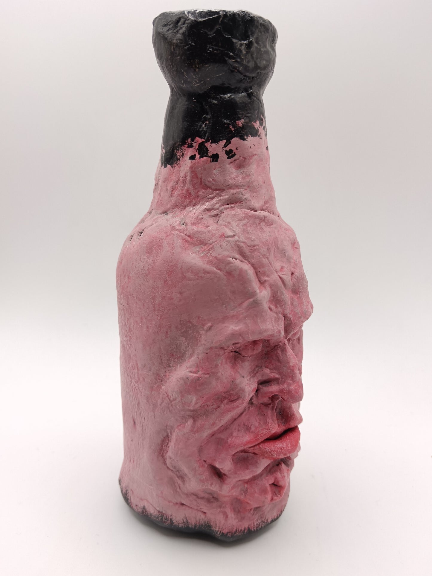 Detailed Grumpy Face Vase