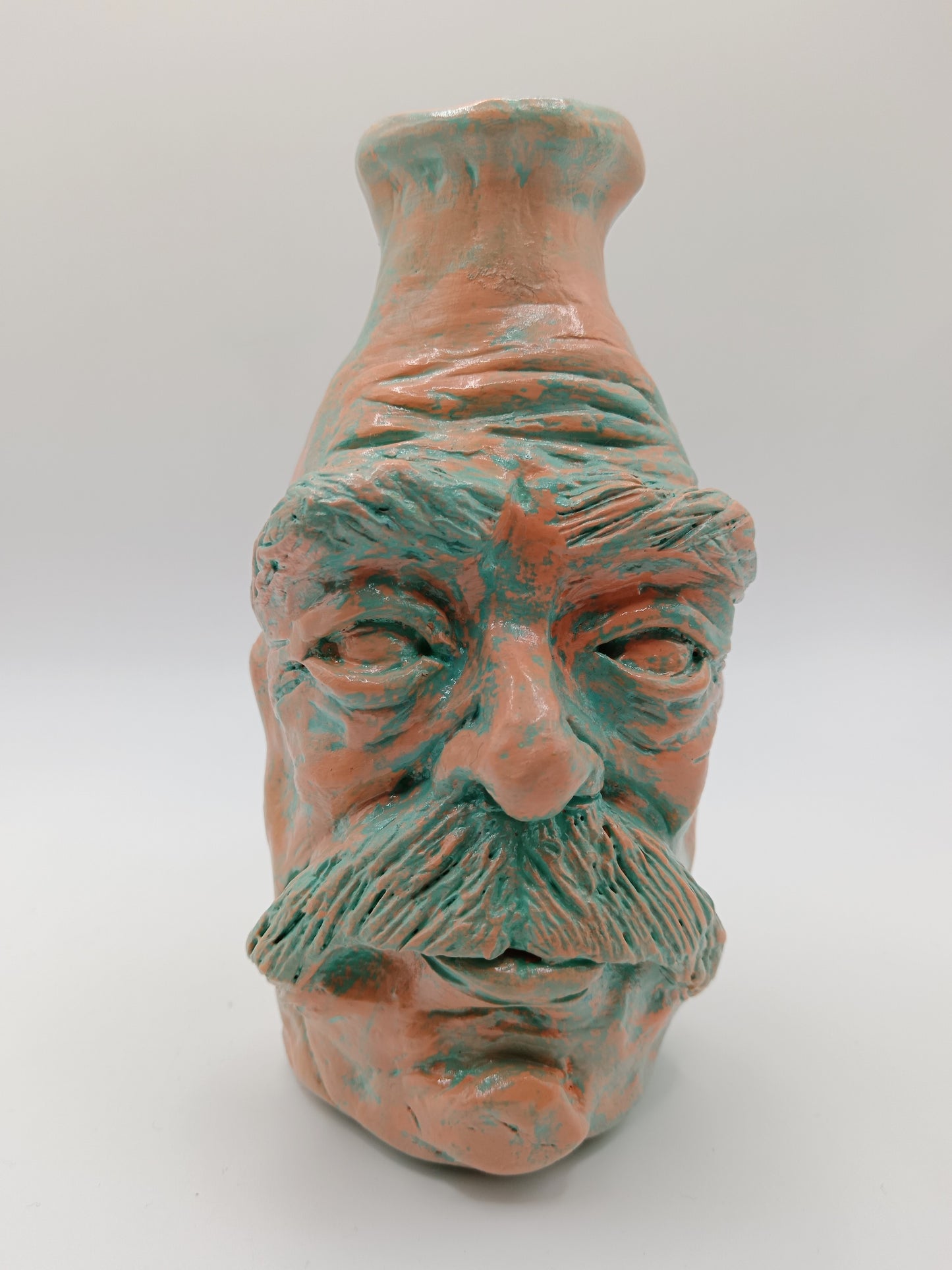 PASTEL DAVE - Hand Sculpted Clay Face Vase