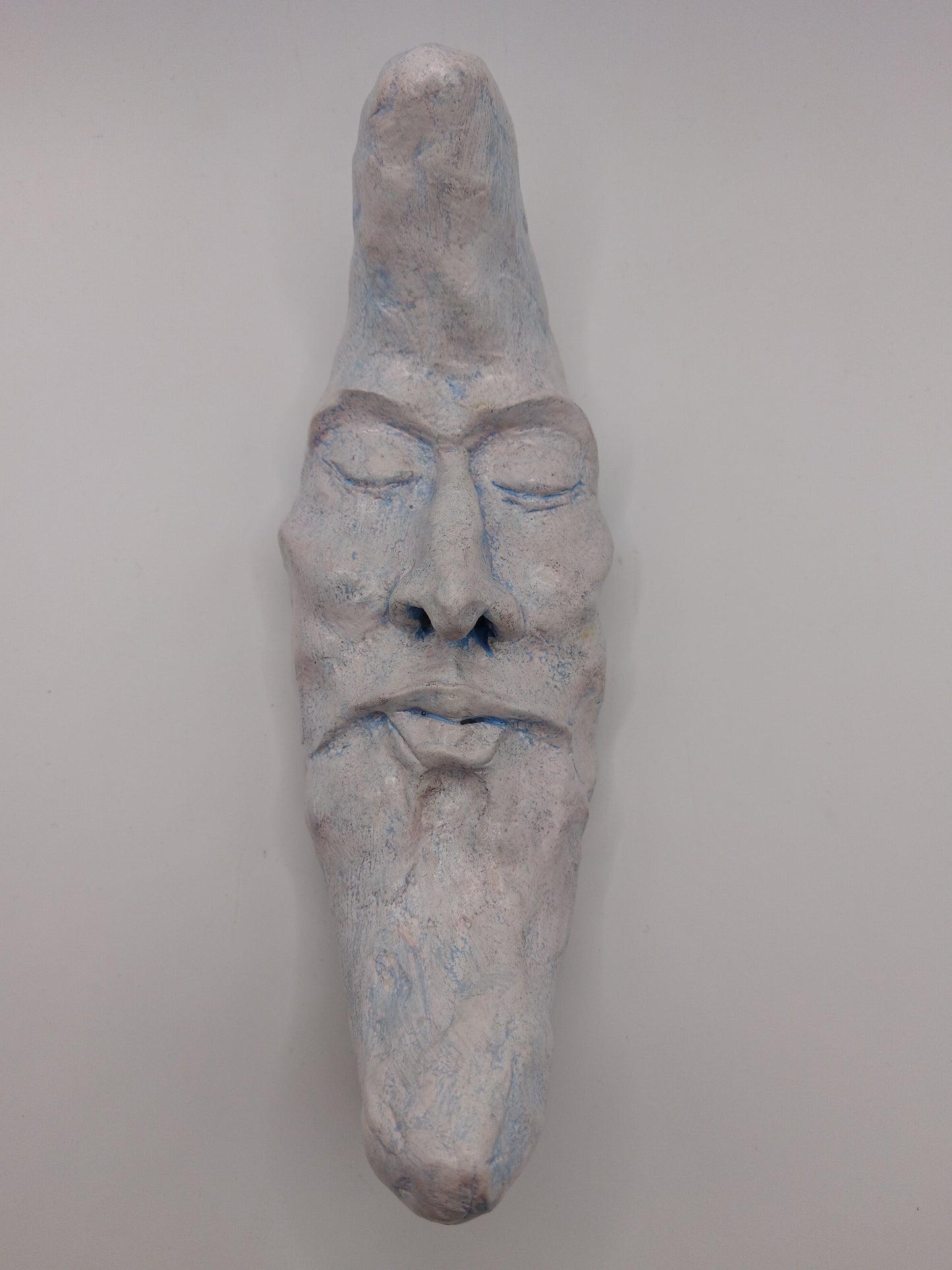 handmade sleeping moon wall 
sculpture