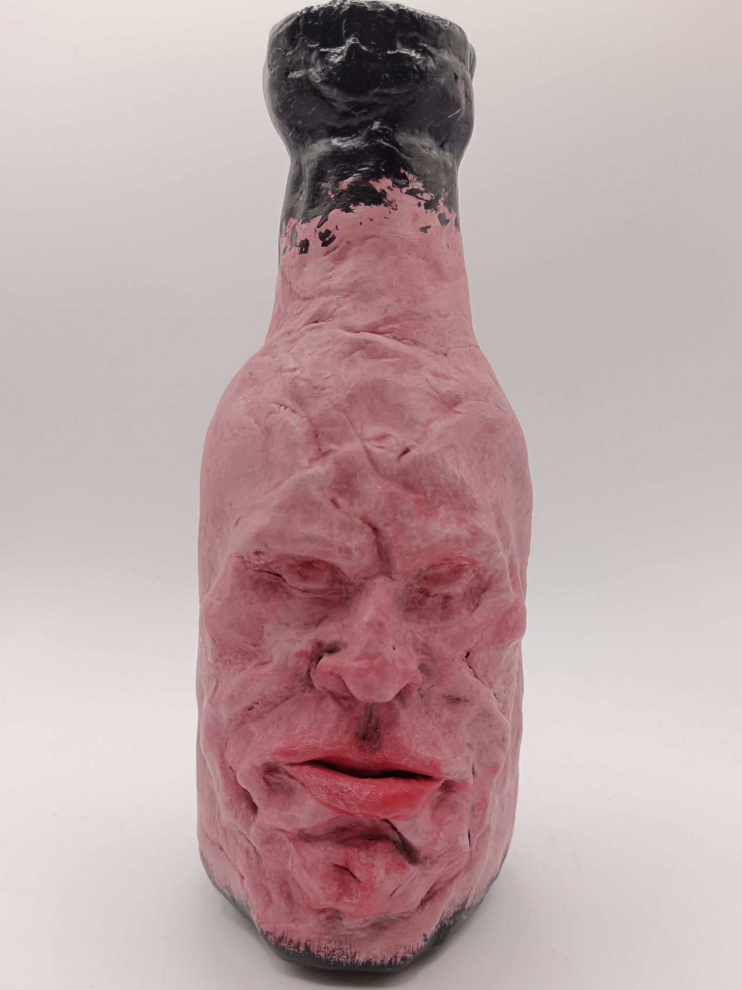 Detailed Grumpy Face Vase