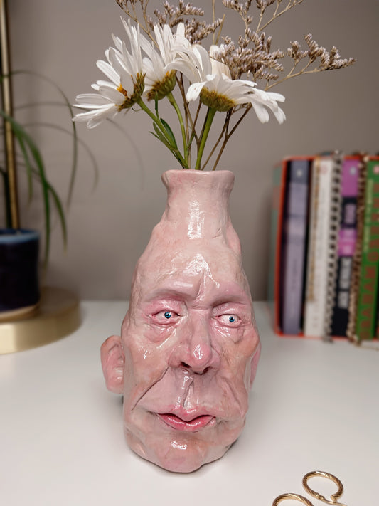 Francis underwater handmade realistic face vase, home setting