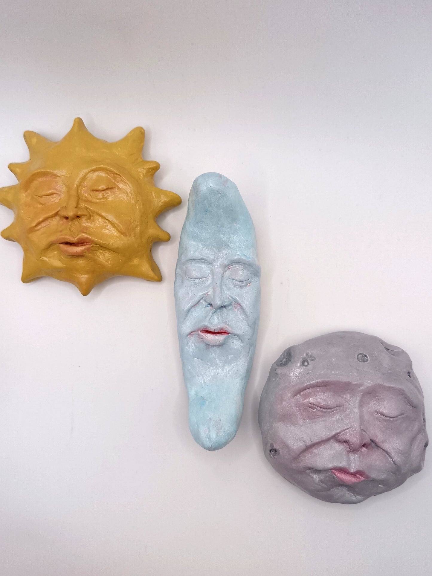 MINI SUN & MOON HANGING WALL SCULPTURES