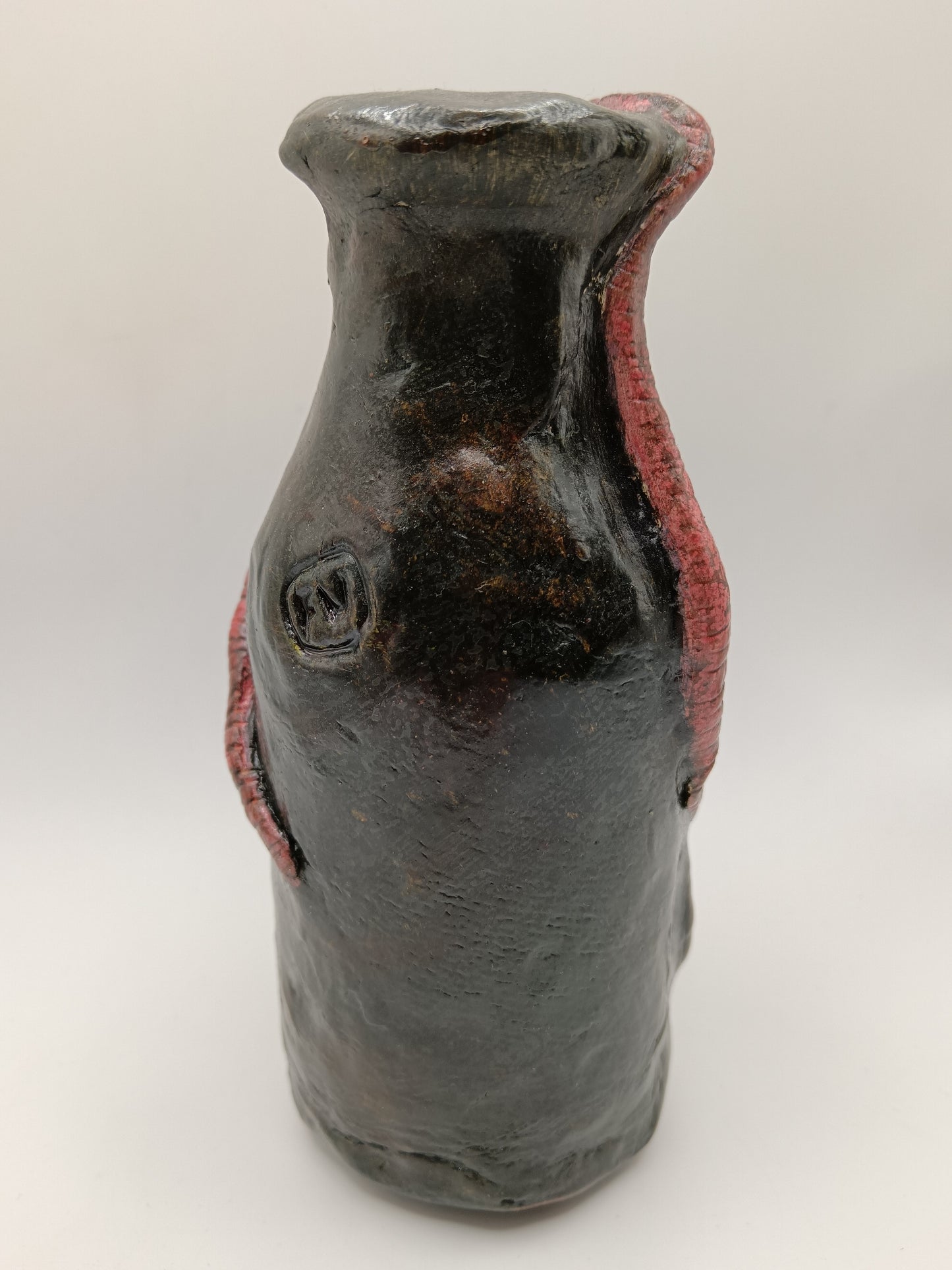 Worm-Man - Hand Sculpted Clay Face Vase