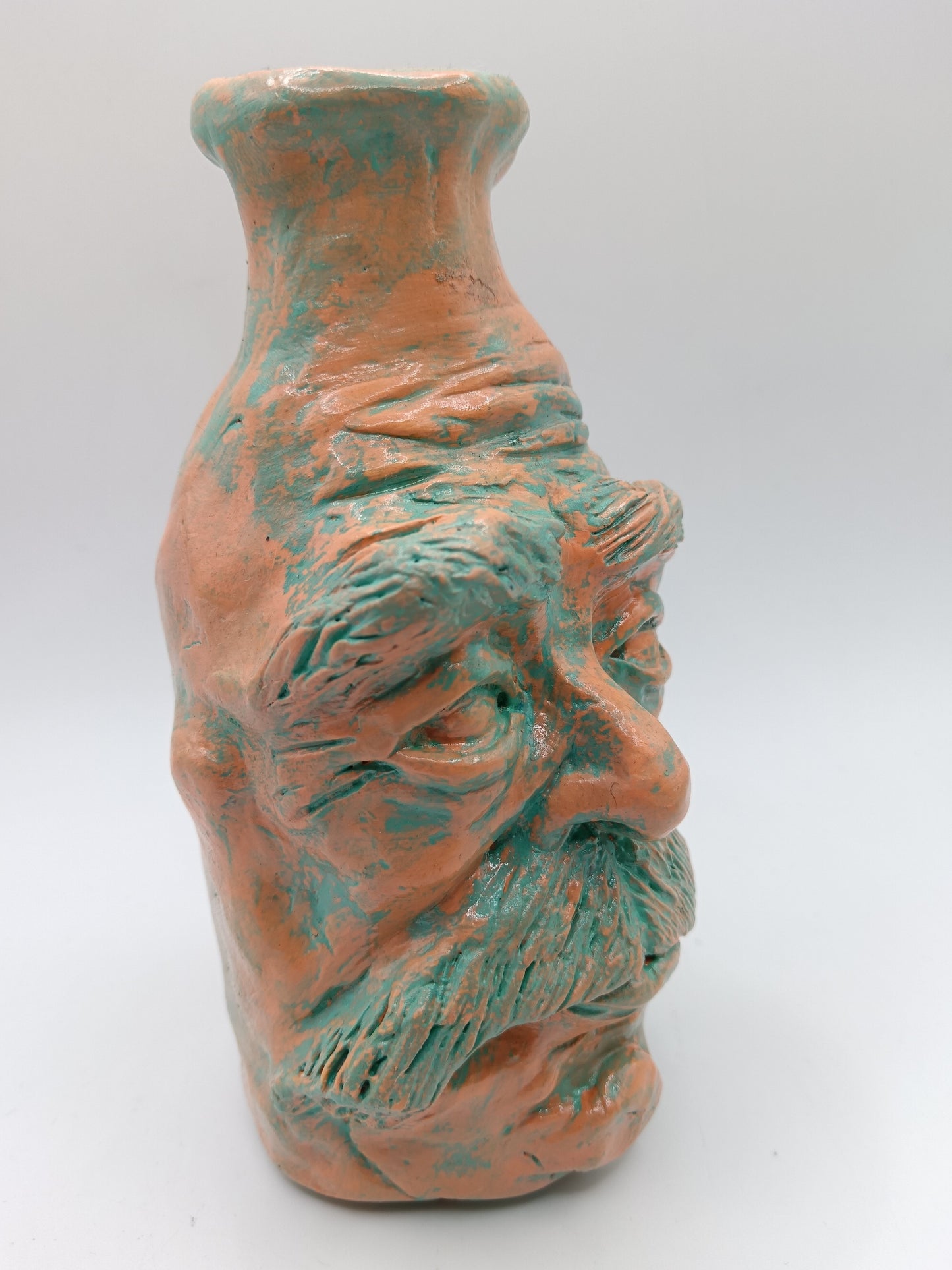 PASTEL DAVE - Hand Sculpted Clay Face Vase
