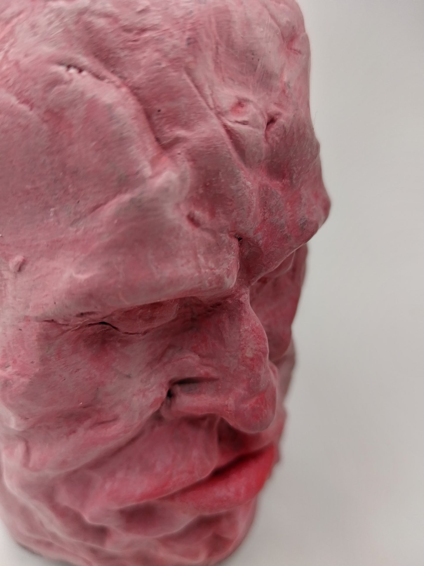 Detailed Grumpy Face Vase