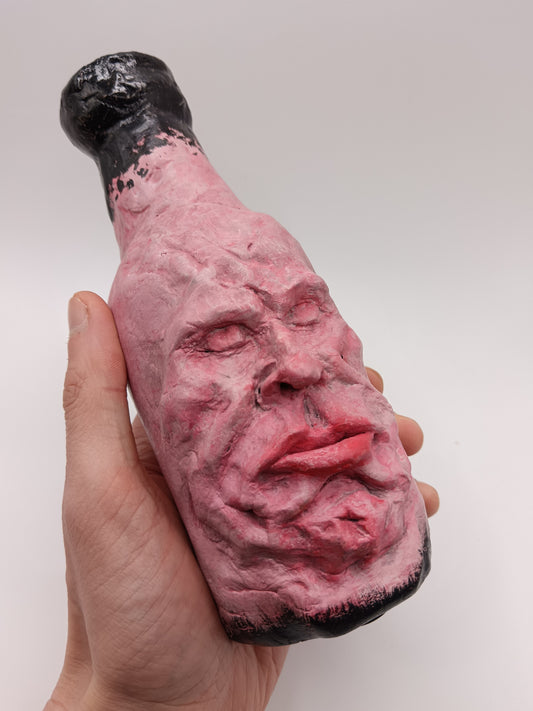 Detailed Grumpy Face Vase