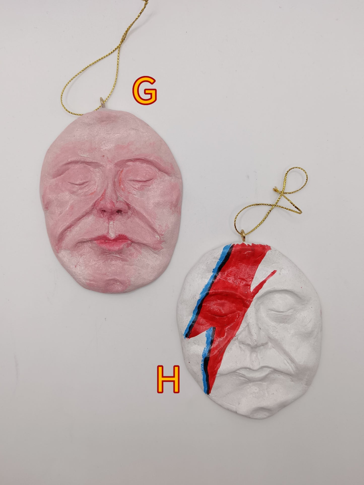 creepy face christmas tree ornament 
