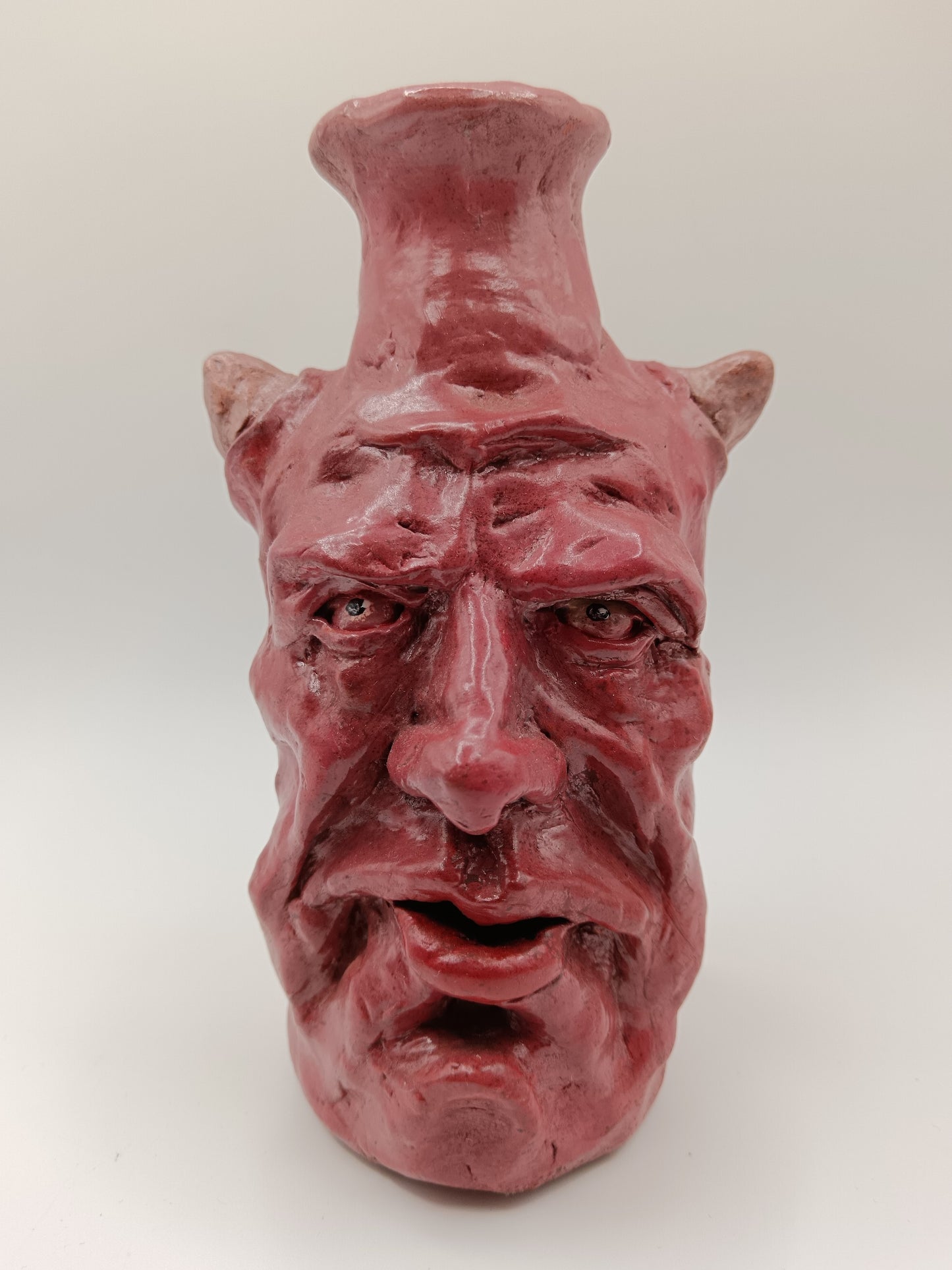 ERIC THE DEMON - Hand Sculpted Clay Face Vase