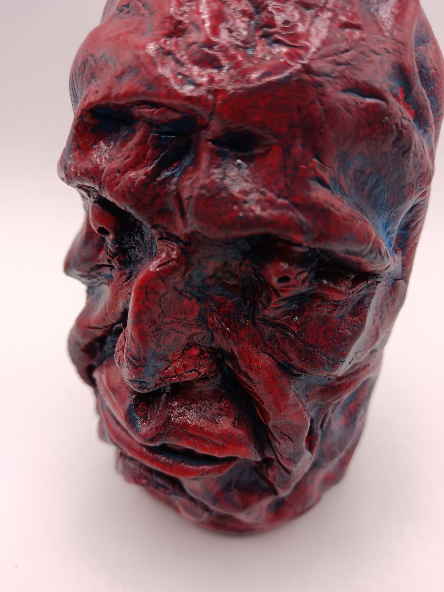 Red Demon Face Vase