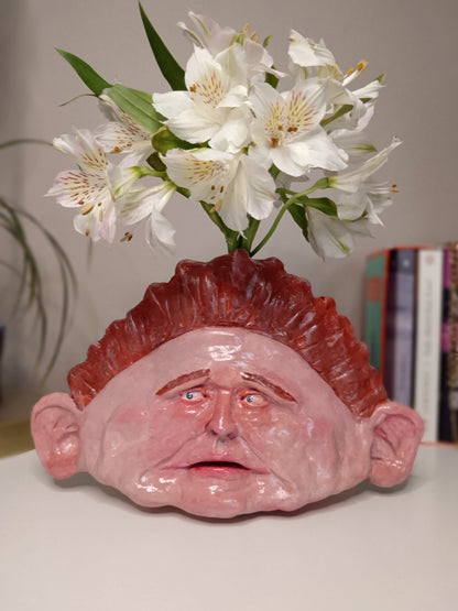 Drop Dead Fred Sculpture Vase with Flowers
