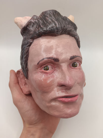 Francis Underwater handmade devil boy vase, hand 