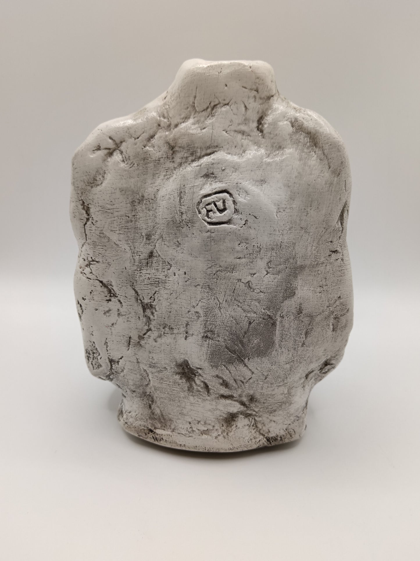 Handmade Clay Portrait vase, Back