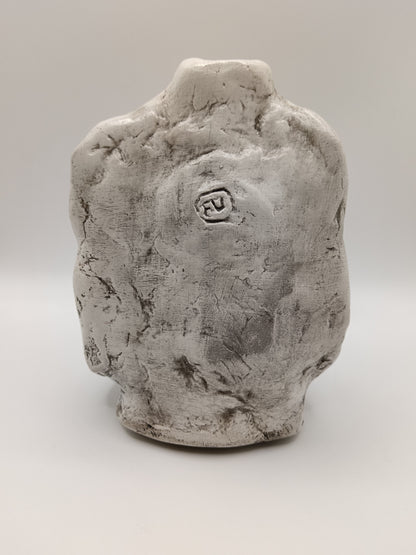 Handmade Clay Portrait vase, Back