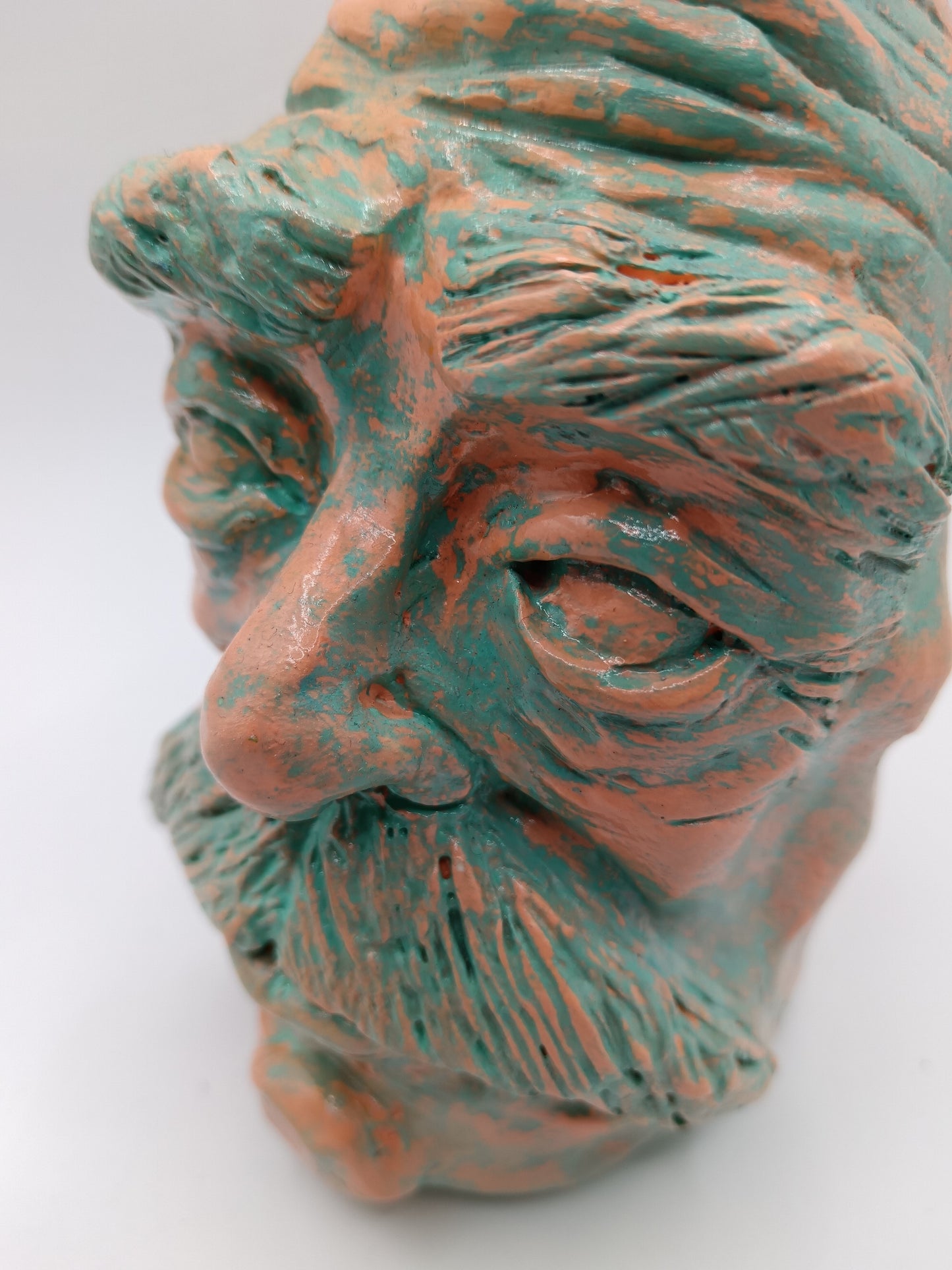 PASTEL DAVE - Hand Sculpted Clay Face Vase