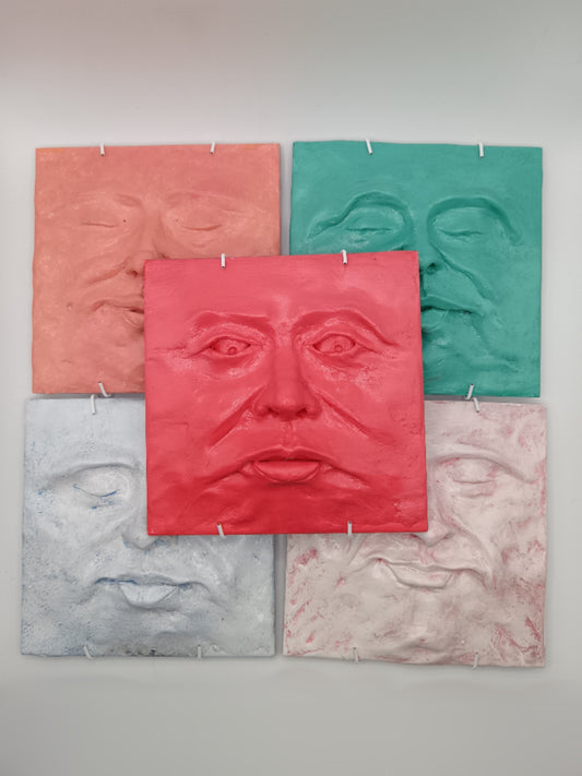 Colourful Hanging Face Tiles