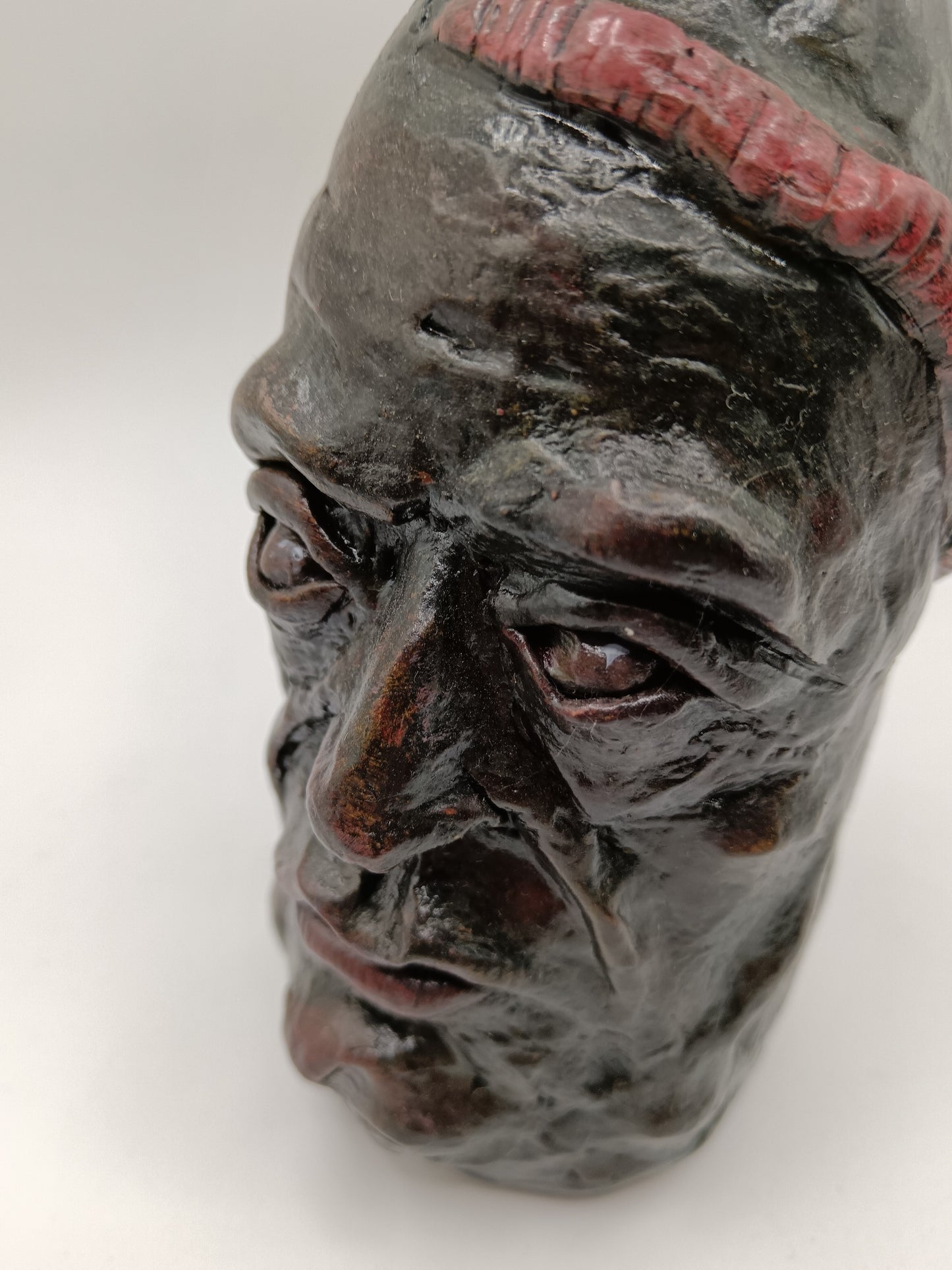 Worm-Man - Hand Sculpted Clay Face Vase