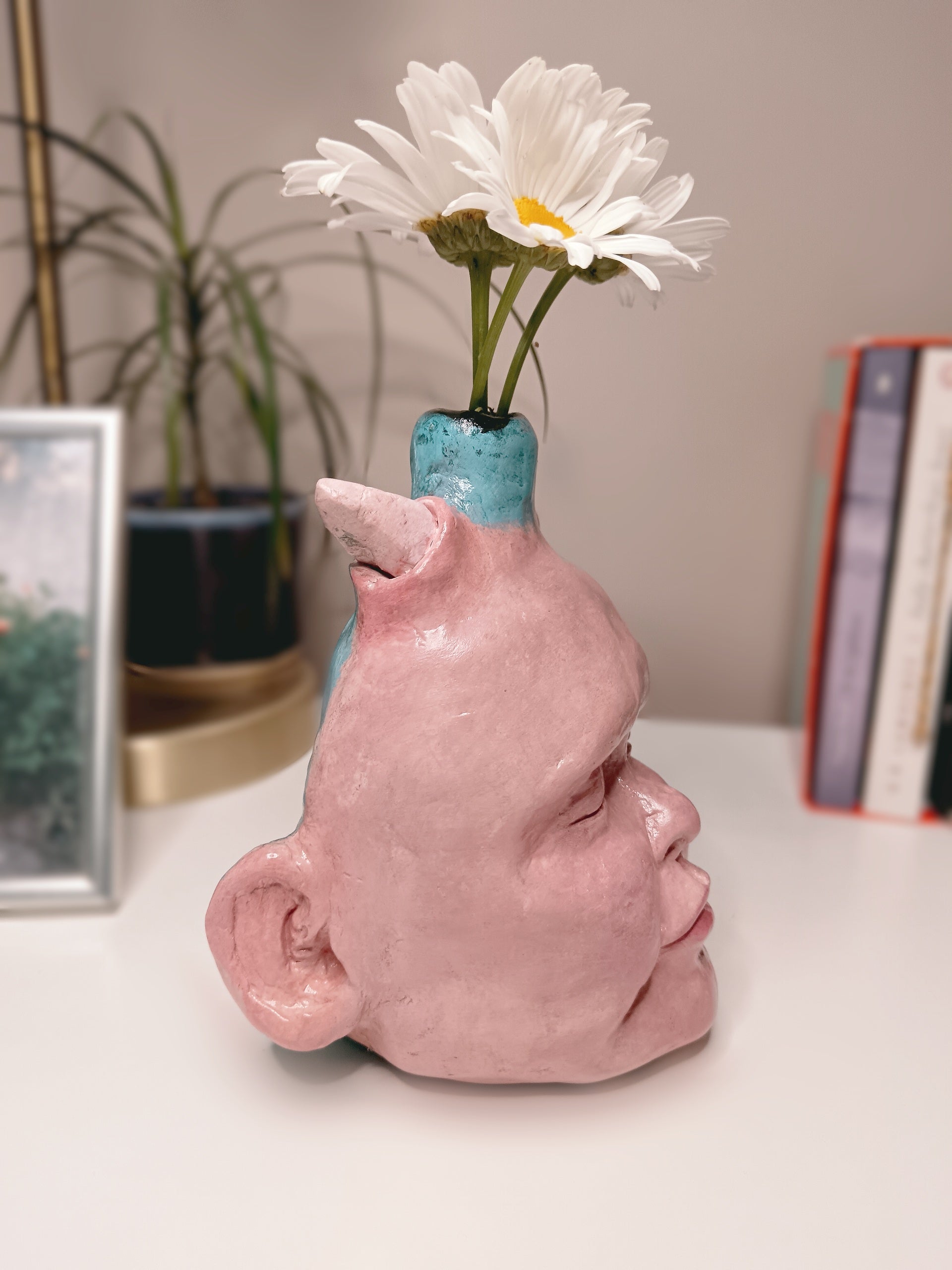Francis Underwater Devil baby handmade vase,  home setting flowers  Side
