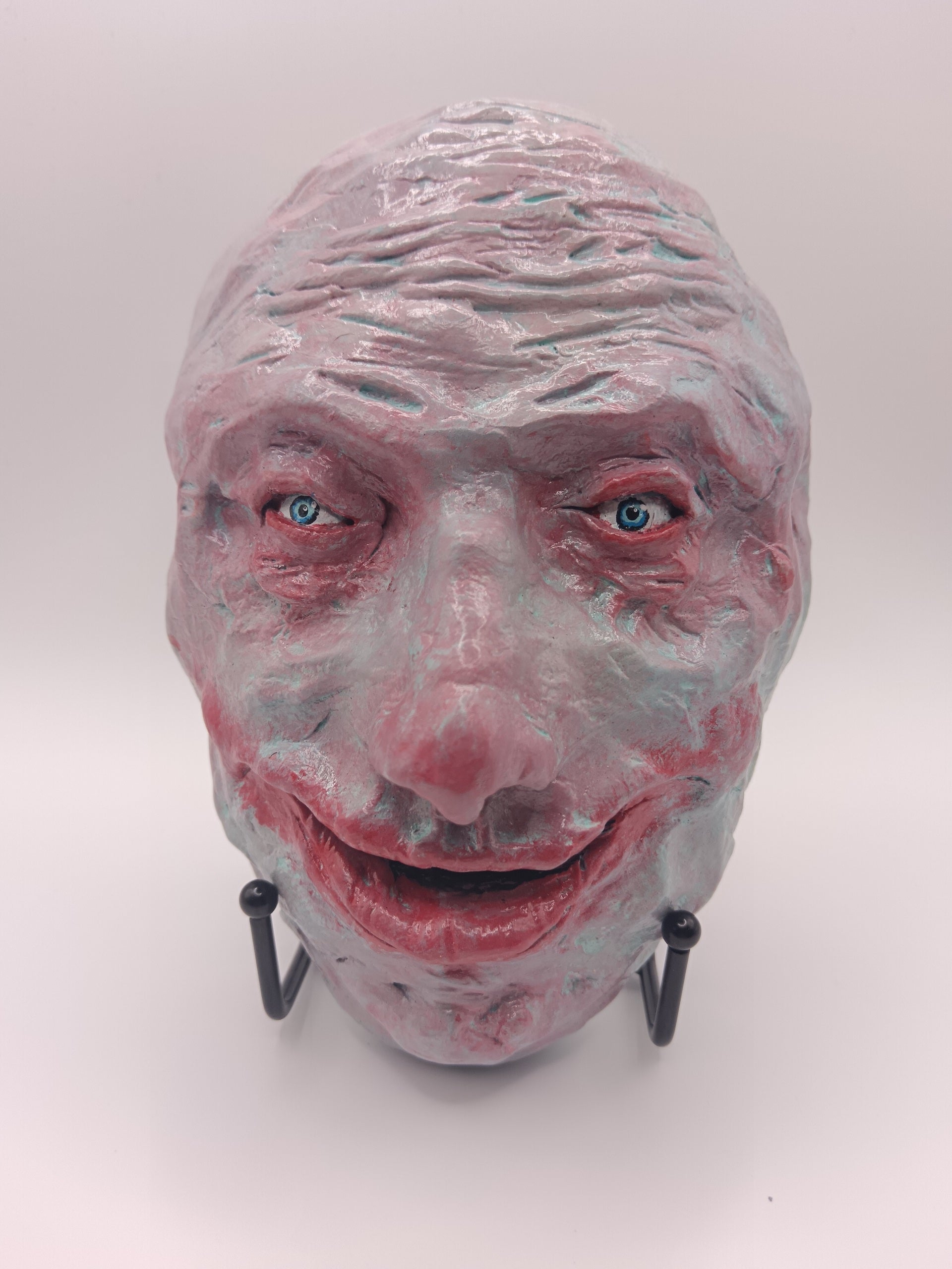  creepy grinning hand sculptured horror sculpture with stand Francis Underwater